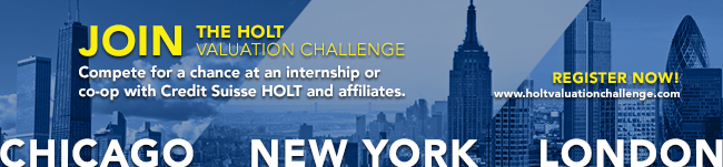 New Credit Suisse HOLT competition for all students - Internships and CO-OP